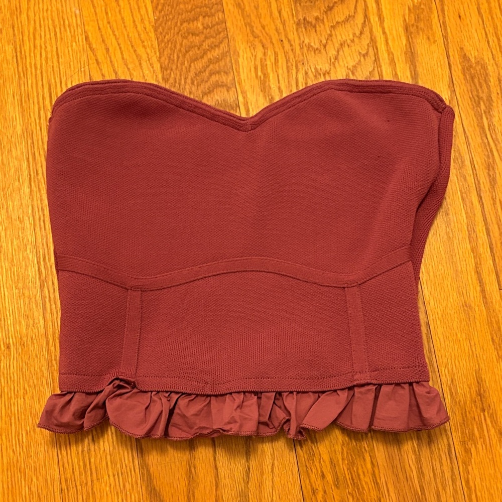 Altar'd State Mauve Strapless Knit Bustier